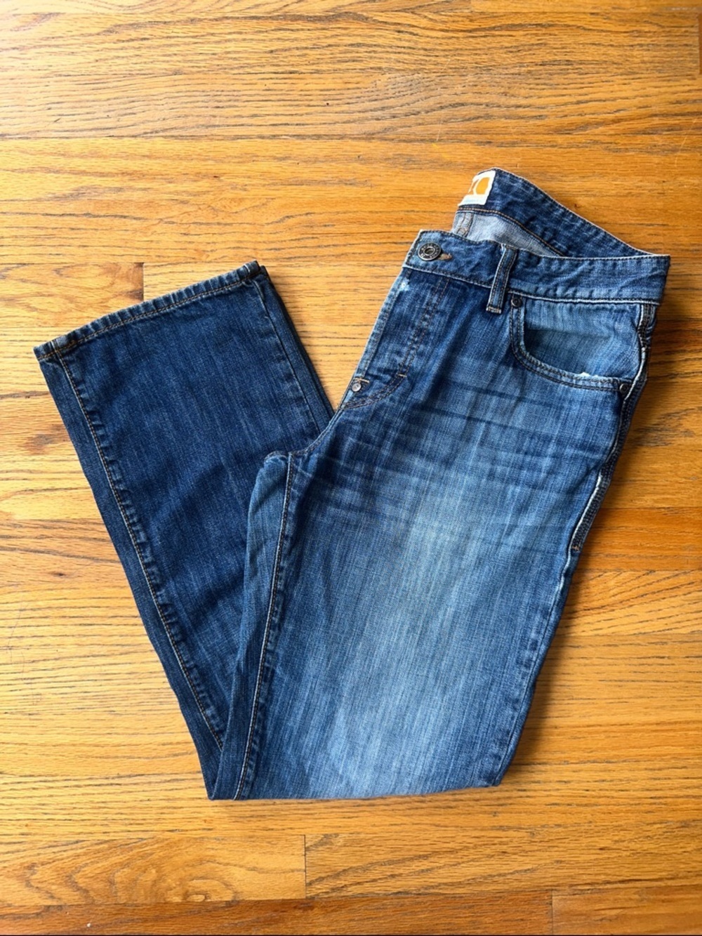BOSS ORANGE Men's Straight Jeans - Medium Blue Wash